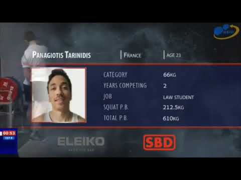 Panagiotis Taridis VICE-CHAMPION D’EUROPE 2018 OPEN -66kgs / Total 632,5kgs 🌍