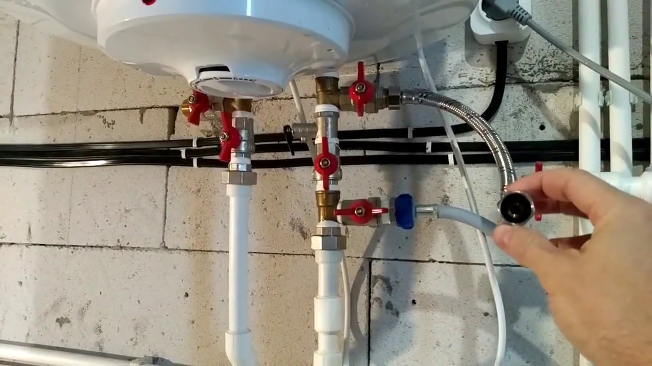 установка и подключение водонагревателя