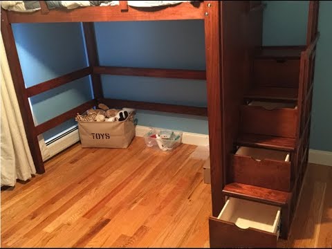 Make A Loft Bed (pt. 2) stairs with storage
