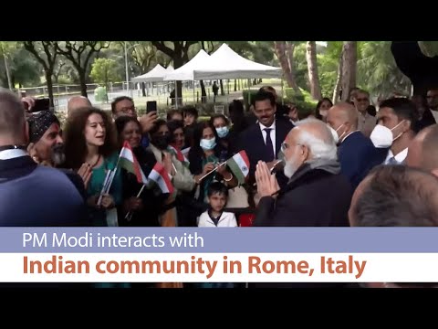 PM Modi interacts with Indian community in Rome, Italy | PMO

