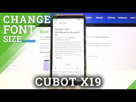 Display Settings – Change Font Size on CUBOT X19
