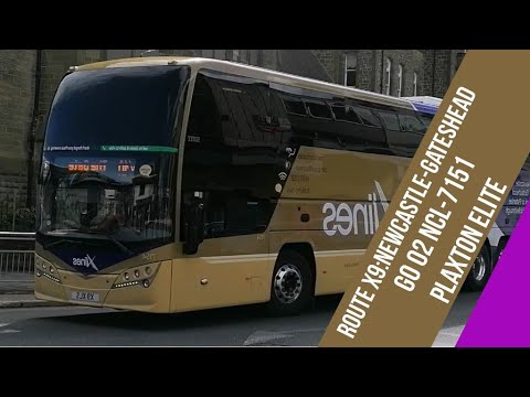 GNE Route X9|Newcastle-Gateshead |GO 02 NCL 7151|Plaxton Elite