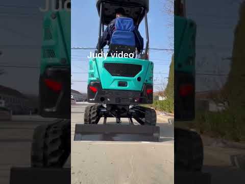 Let's take a look at an excavator with adjustable chassis and seat.Quick hitch