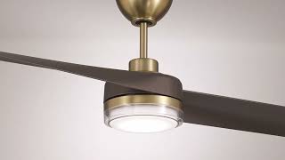 1_Watch A Video About the Casa Vieja Linea Brass and Bronze Indoor Outdoor LED Ceiling Fan
