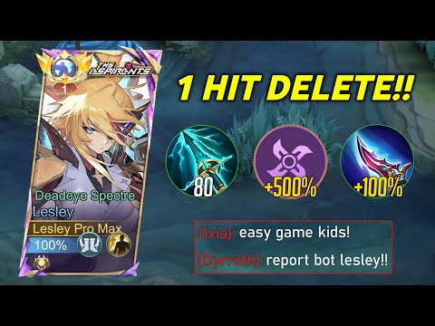 NEW META LESLEY 1 HIT BRUTAL DMG BUILD 2025! (Recommended Build) Build Top Global Lesley 2025 - MLBB