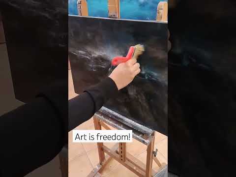New painting in progress #artshorts #painter #seascape #oilpainting #waves