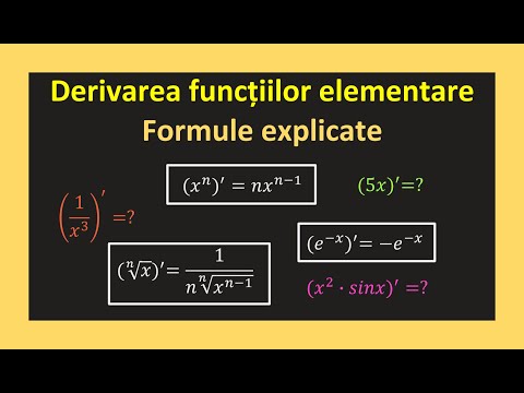 Derivation of elementary functions, derivative formulas exercises, 11th grade bac (Learn Mathemat...