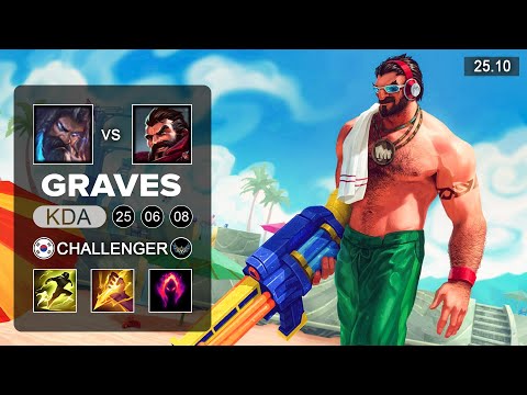 Graves vs Udyr Jungle - KR Grandmaster - Patch 25.10 Season 15