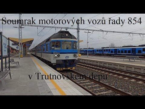 Soumrak motorových vozů řady 854 v Trutnovském depu