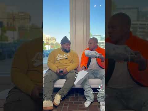 Rampage Wood changes out shoes mid interview. Air Force 1’s can’t be white enough.