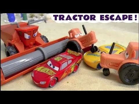 Tractor Escape Challenge With McQueen And Frank Cars Stories Video
