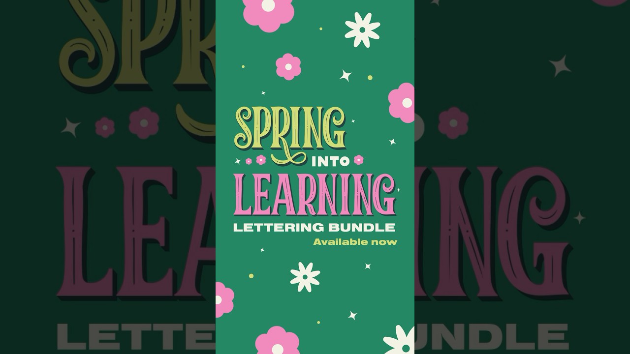 Spring lettering bundle available now! Link in comment! #adobefresco #handlettering #procreate