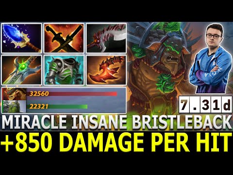 MIRACLE | Bristleback | Insane Carry +850 Damage Per Hit | Dota 2 | Pro Gameplay | Highlights