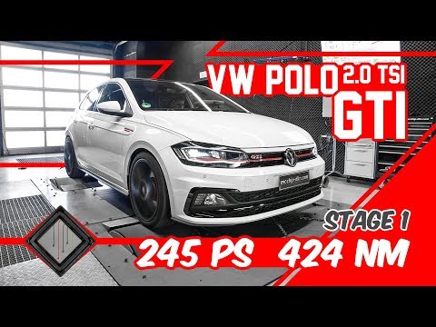 VW Polo VI GTI 2018 2.0 TSI | Chiptuning Stage 1 - Dyno - 100-200 km/h | mcchip-dkr