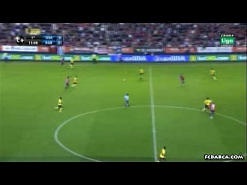 31.10.09 Osasuna vs Barcelona. 1st half highlights
