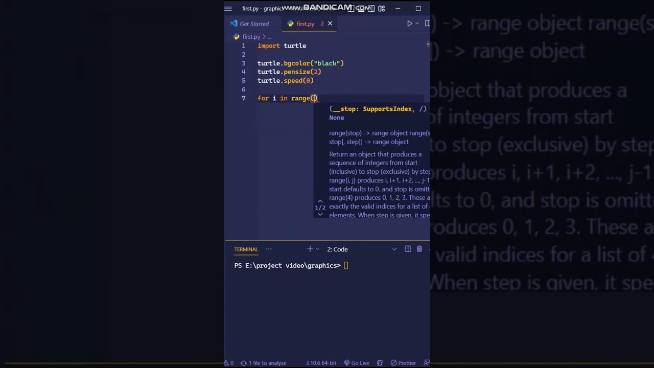Create Circle Spiral Using Python Turtle | Turtle Python | #Python #turtle #Coding #programming