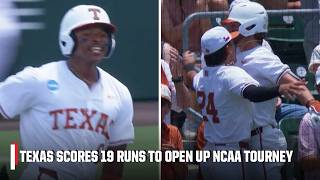Texas Longhorns score 19 RUNS in opening game of the Austin Regional 🍿 | ESPN College Baseball