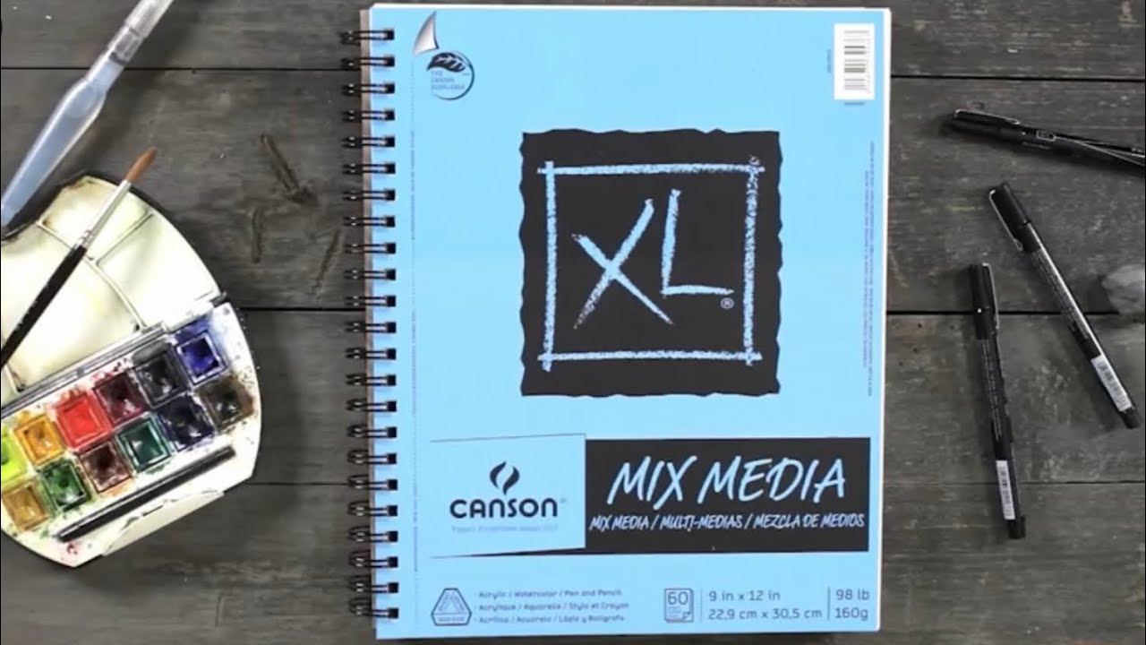 Canson XL Series Mixed Media Pad, Side Wire, 9x12 inches, 60 Sheets – Heavyweight Art Paper