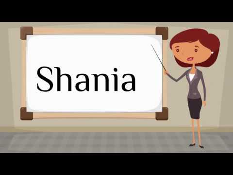 How do you say 'Shania' in Spanish?