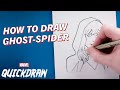 Learn how to draw Ghost-Spider! | Marvel Quickdraw How-To