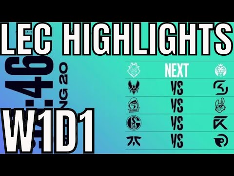 LEC Highlights ALL GAMES Week 1 Day 1 Spring 2020 League of Legends EULCS