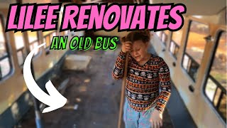 Lilee's bus makeover: Family DIY Adventure in Arkansas #FordBusConversion #offgrid #sustainable