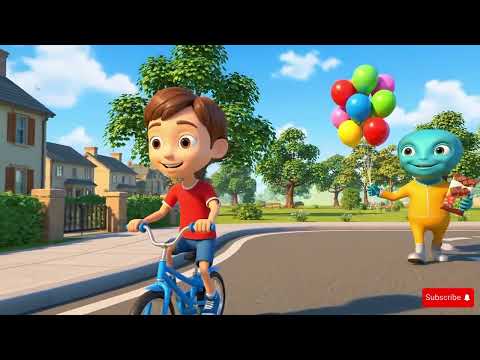 "Alien Surprises Little Boy with Balloons & Chocolate | Heartwarming 3D Cartoon"
