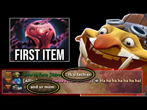 What happen when blight stone is first item for techies??