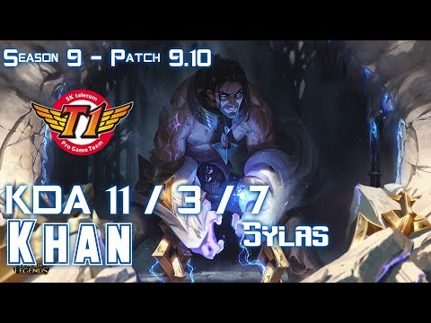 SKT T1 Khan SYLAS vs RYZE Top - Patch 9.10 KR Ranked