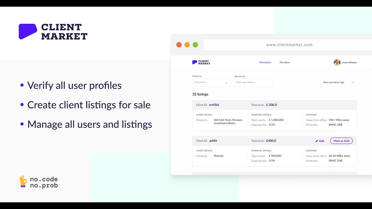 Client Market template demo | Bubble.io