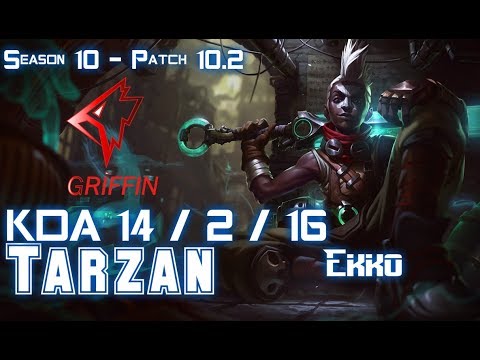 GRF Tarzan EKKO vs REK'SAI Jungle - Patch 10.2 KR Ranked