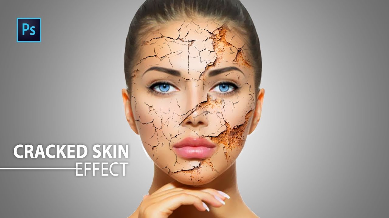 Skin Crack and peel Photoshop tutorial - video 2
