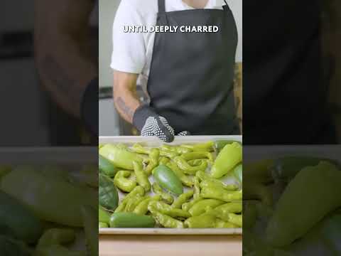 Wasabi-Buffalo Chicken Wings with Charred Green Pepper Sauce