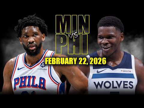 Minnesota Timberwolves vs Philadelphia 76ers Full Game Highlights – February 22, 2026 | NBA Season