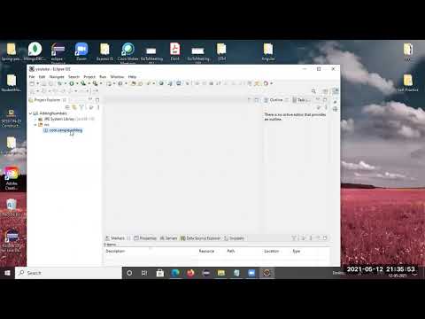 Eclipse Adding Two Numbers Using Java