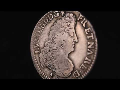 Frankreich, Louis XIV, 1/2 Écu de Béarn aux palmes, 1694, Pau, reformed