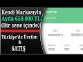 Ayda 650.000 TL Ciro - Sıfırdan Kendi Markası ile (Türkiye'de Üretim & Satış) Ayda 650.000 TL Ciro - Sıfırdan Kendi Markası ile (Türkiye'de Üretim & Satış)