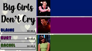 Glee - Big Girls Don&#39;t Cry | Line Distribution + Lyrics