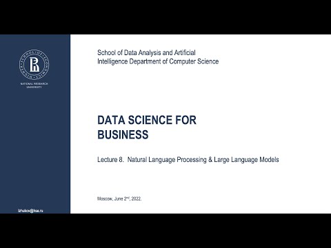 Lecture 8. Natural Language Processing & Large Language Models