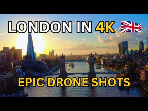 London in 4K 🇬🇧 | Stunning Aerial Drone Cinematic – Tower Bridge, The Shard, Olympic Park & More