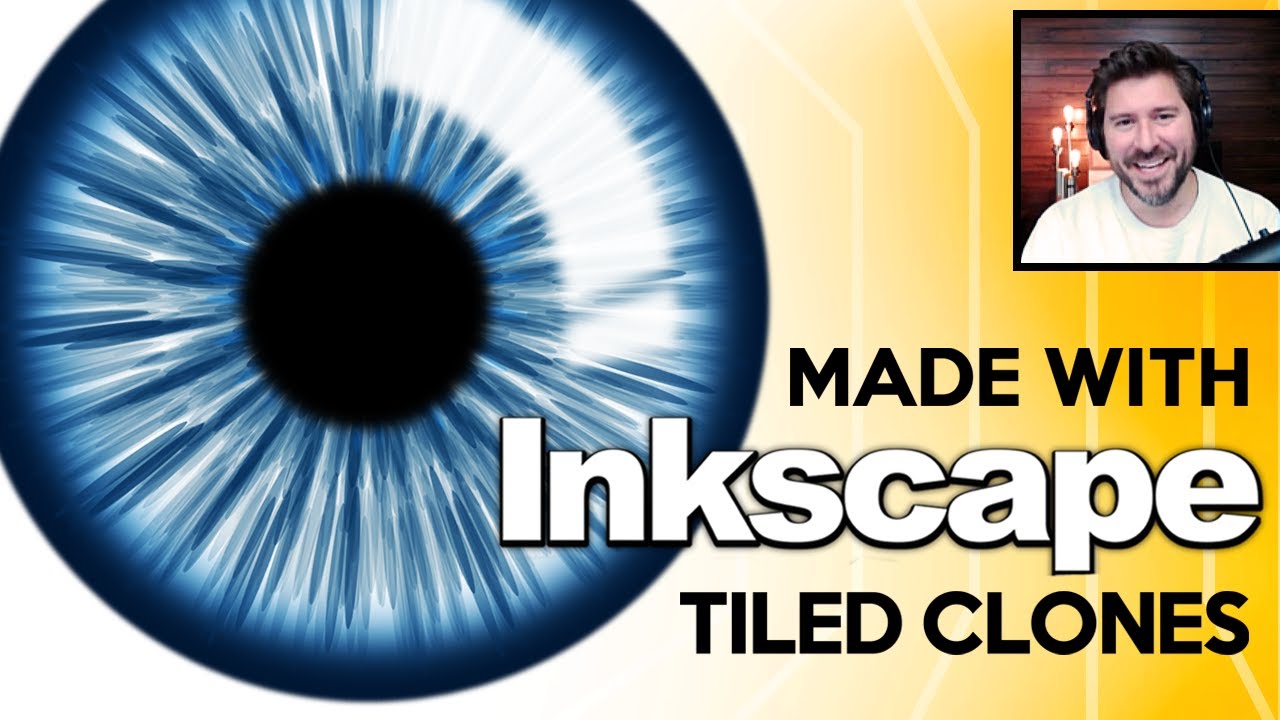 Inkscape Vector Portrait Series: How to Make Eyes with Tiled Clones (Pupil + Iris)