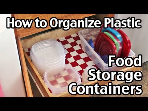 How to Organize Plastic Food Storage Containers In The Kitchen Video
