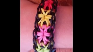 How to make RAINBOW LOOM STARBURST BRACELET