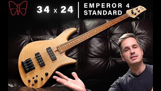 Video thumbnail for The NEW 34 x 24 Fodera Emperor 4 Standard for 2022🦋 by Fodera Guitars