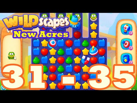 Wildscapes: New Acres Level 31 - 35 HD Gameplay | 3 match puzzle | android | 32 | 33| 34 | IOS