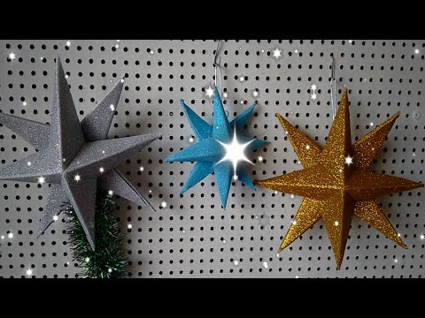Como fazer Estrela de Natal em : Aulas de Enfeites variados com . Como fazer Estrela de Natal em : Aulas de Enfeites variados com .