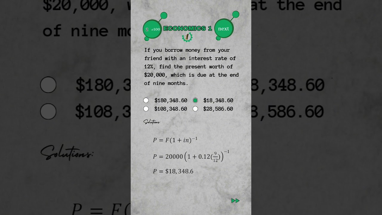 Engineering Economics | Solved Problems #math