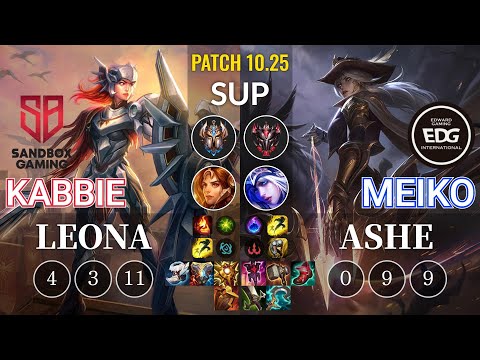 SB Kabbie Leona vs EDG Meiko Ashe Sup - KR Patch 10.25