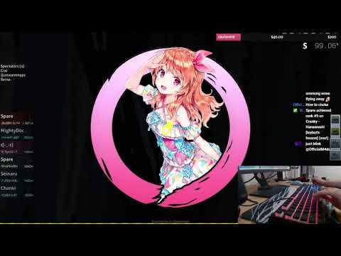 [banned] [Live] Spare | Cranky - Hanaarashi [toybot's Insane] 1st +HDDT FC 99.16% {#1 464pp FC}