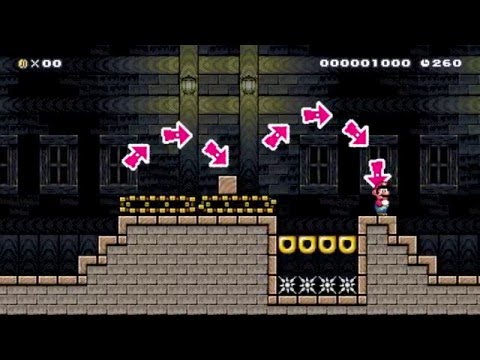 Caution: Don't Fall Off (12IC) by Ed - SUPER MARIO MAKER - No Commentary